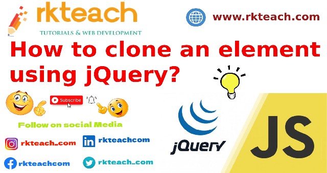How to clone an element using jQuery